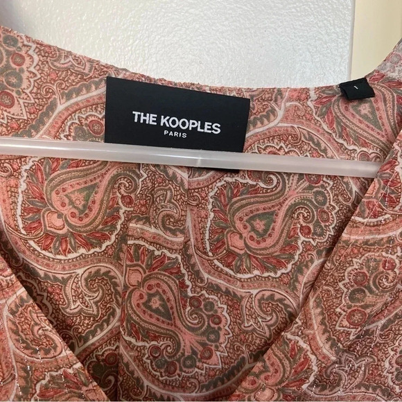 The Kooples Printed Ruffle Top- Size 1; Never Worn - Picture 3 of 11